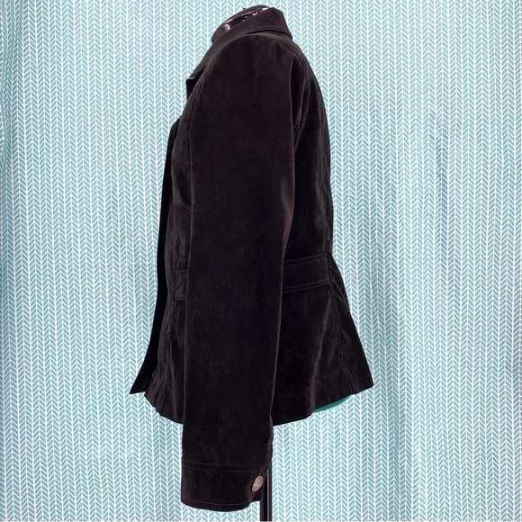 Click Collection Black Microsuede Zipper Closure Jacket, 12 - Picture 8 of 16